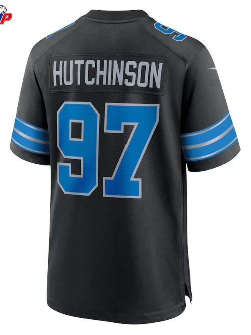 Aidan Hutchinson Detroit Lions Nike 2nd Alternate Game Jersey - Black