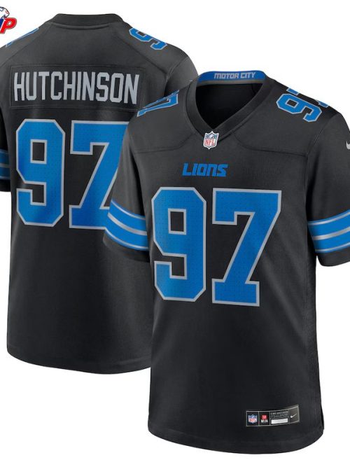 Aidan Hutchinson Detroit Lions Nike 2nd Alternate Game Jersey - Black