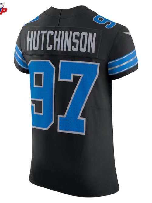 Aidan Hutchinson Detroit Lions Nike Alternate Vapor F.U.S.E. Elite Jersey - Black