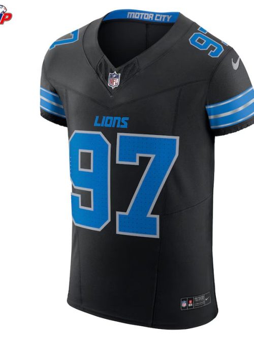 Aidan Hutchinson Detroit Lions Nike Alternate Vapor F.U.S.E. Elite Jersey - Black