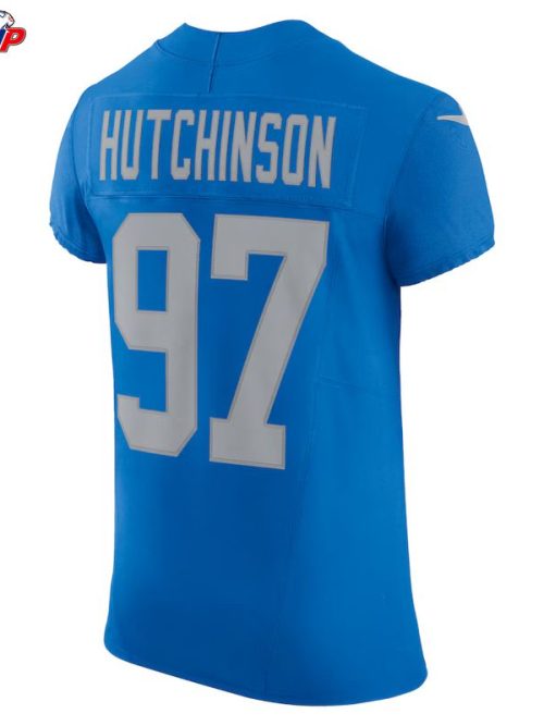 Aidan Hutchinson Detroit Lions Nike Alternate Vapor F.U.S.E. Elite Jersey - Blue