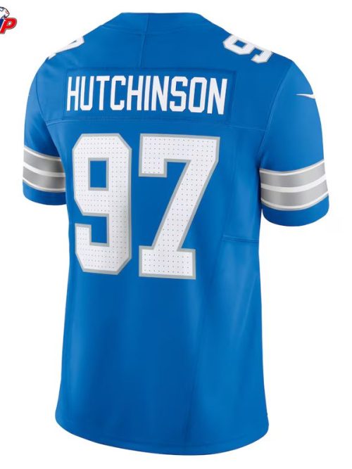 Aidan Hutchinson Detroit Lions Nike Team Vapor F.U.S.E. Limited Jersey - Blue