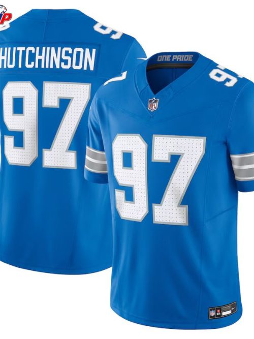 Aidan Hutchinson Detroit Lions Nike Team Vapor F.U.S.E. Limited Jersey - Blue