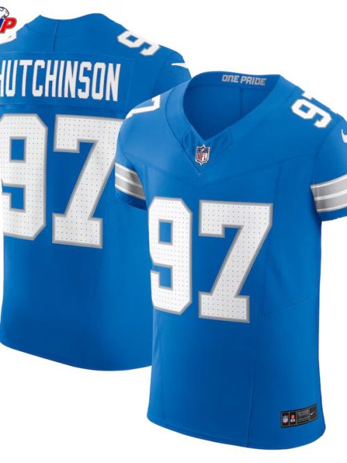 Aidan Hutchinson Detroit Lions Nike Vapor F.U.S.E. Elite Jersey - Blue