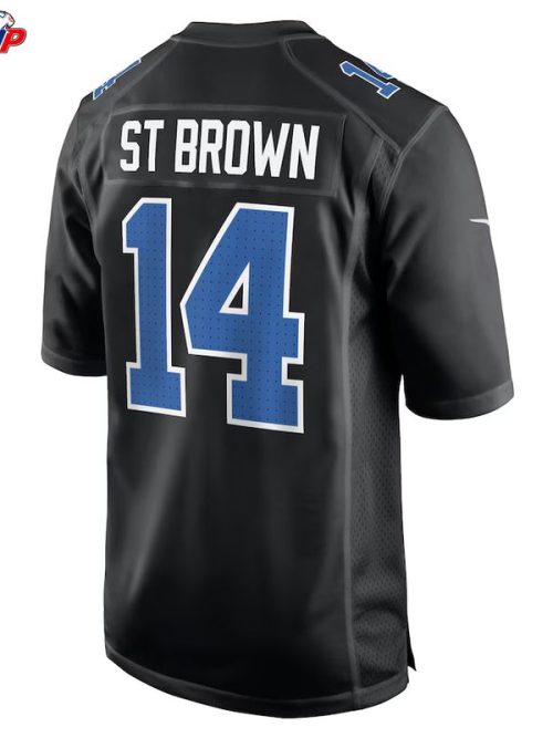 Amon-Ra St. Brown Detroit Lions Nike Carbon Fashion Jersey - Carbon Black