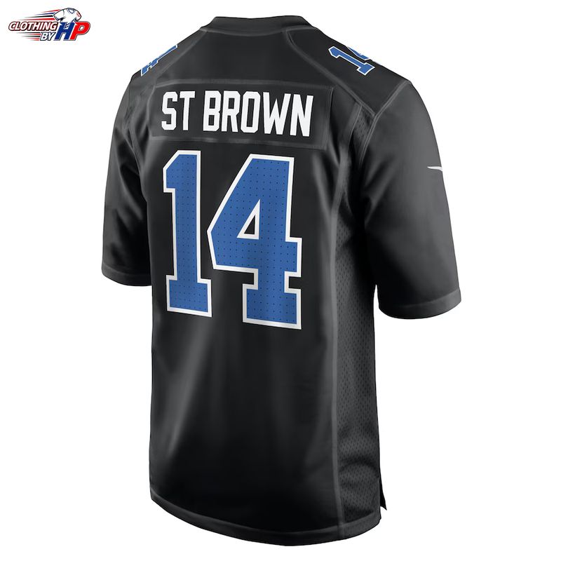 Amon-Ra St. Brown Detroit Lions Nike Carbon Fashion Jersey - Carbon Black
