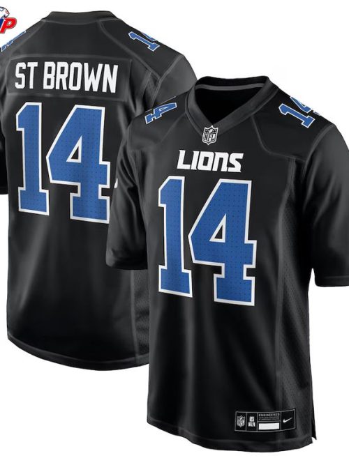 Amon-Ra St. Brown Detroit Lions Nike Carbon Fashion Jersey - Carbon Black