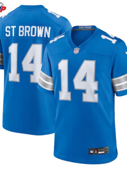Amon-Ra St. Brown Detroit Lions Nike Game Jersey - Blue