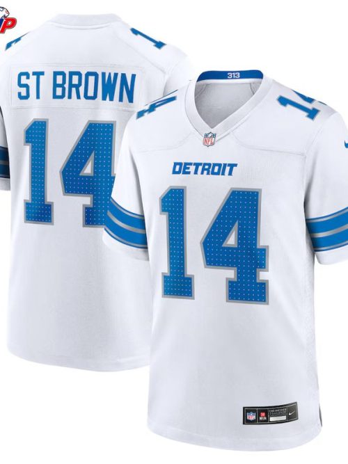 Amon-Ra St. Brown Detroit Lions Nike Game Jersey - White