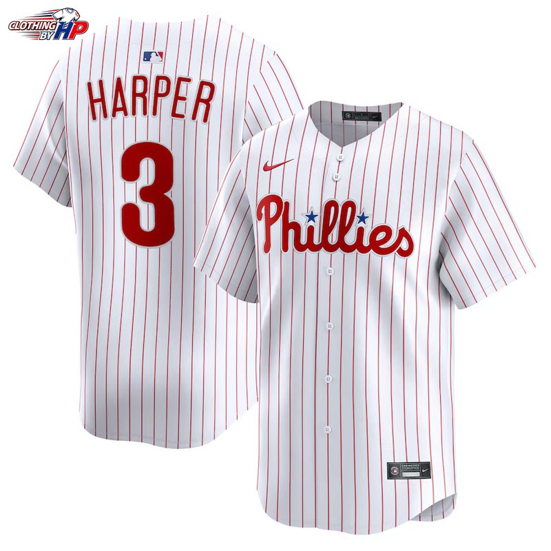 Bryce Harper Philadelphia Phillies Nike Home Limited Player Jersey - White
