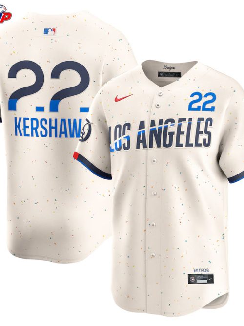 Clayton Kershaw Los Angeles Dodgers Nike City Connect Limited Player Jersey - Cream