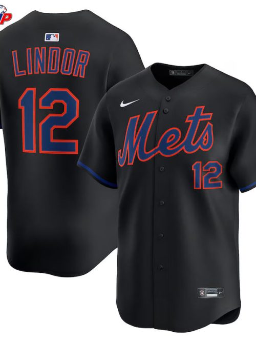 Francisco Lindor New York Mets Nike Alternate Limited Jersey - Black