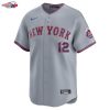 Francisco Lindor New York Mets Nike Road Limited Player Jersey - Gray