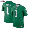 Jalen Hurts Philadelphia Eagles Nike Legend Player Performance Top - Kelly Green