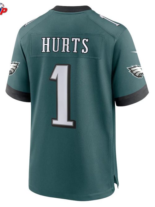 Jalen Hurts Philadelphia Eagles Nike Team Game Jersey - Midnight Green