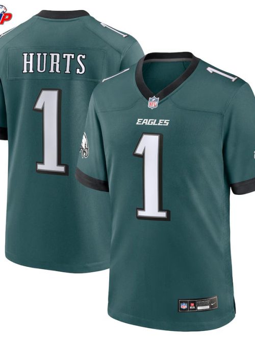 Jalen Hurts Philadelphia Eagles Nike Team Game Jersey - Midnight Green