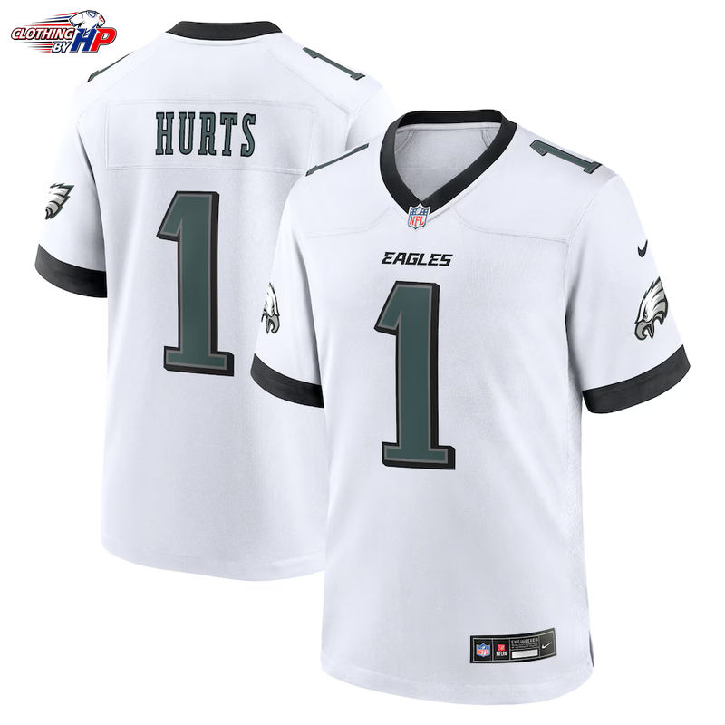 Jalen Hurts Philadelphia Eagles Nike White Game Jersey - White
