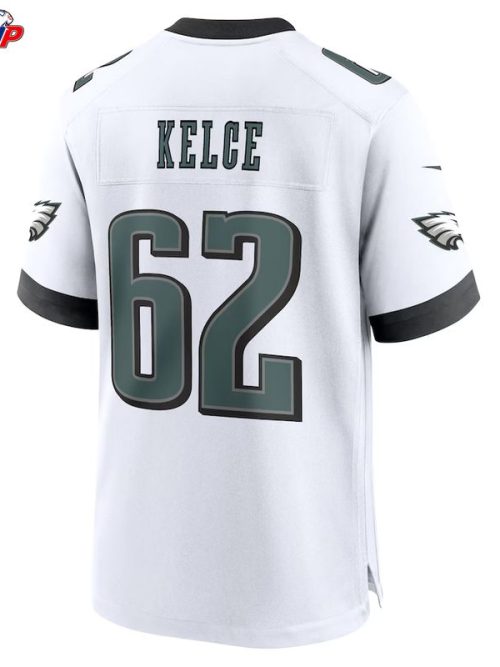 Jason Kelce Philadelphia Eagles Nike White Game Jersey - White