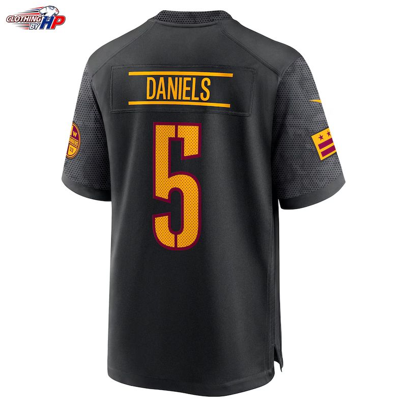 Jayden Daniels Washington Commanders Nike Alternate Game Player Jersey - Black