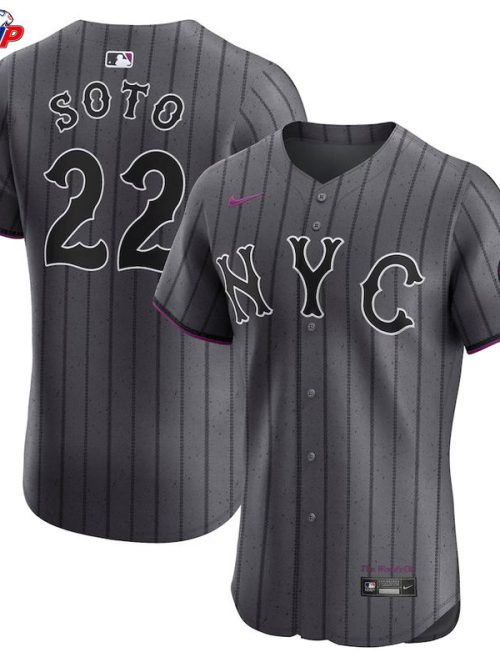 Juan Soto New York Mets Nike City Connect Elite Jersey - Gray