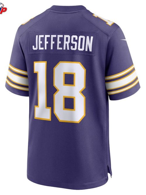 Justin Jefferson Minnesota Vikings Nike Classic Player Game Jersey - Purple