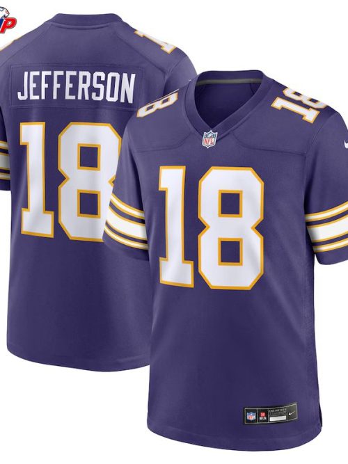 Justin Jefferson Minnesota Vikings Nike Classic Player Game Jersey - Purple