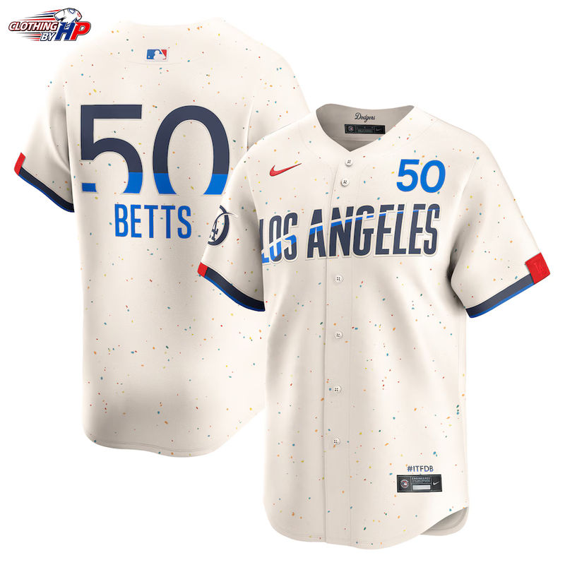 Mookie Betts Los Angeles Dodgers Nike City Connect Limited Player Jersey - Cream