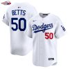 Mookie Betts Los Angeles Dodgers Nike Home Limited Player Jersey - White