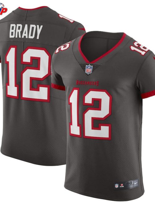 Tom Brady Tampa Bay Buccaneers Nike Alternate Vapor Elite Jersey - Pewter