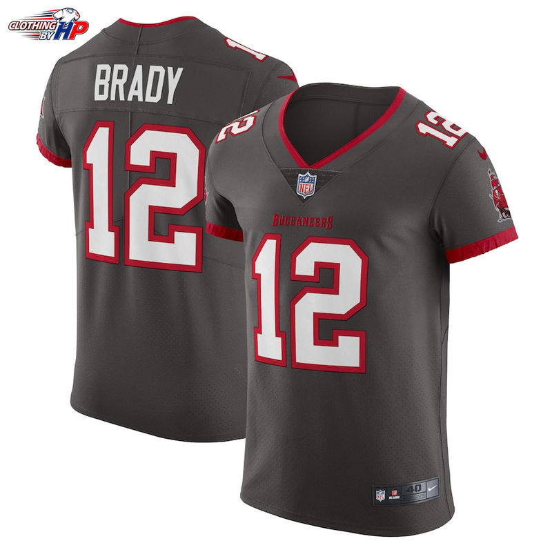 Tom Brady Tampa Bay Buccaneers Nike Alternate Vapor Elite Jersey - Pewter