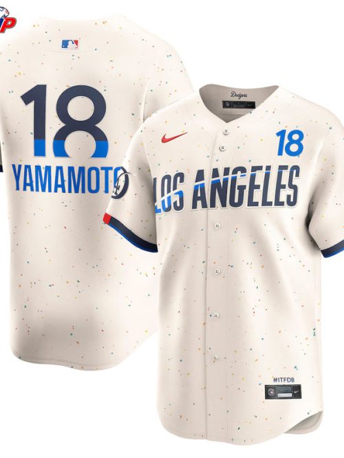 Yoshinobu Yamamoto Los Angeles Dodgers Nike City Connect Limited Jersey - Cream