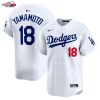 Yoshinobu Yamamoto Los Angeles Dodgers Nike Home Limited Player Jersey - White