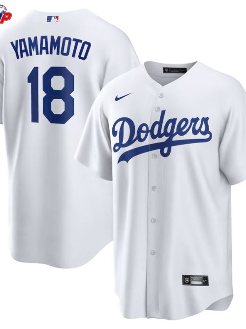Yoshinobu Yamamoto Los Angeles Dodgers Nike Home Replica Player Jersey – White